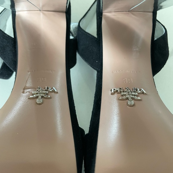 Prada Calzature Donna Metallic Platform Heel in Nero - Picture 4 of 10